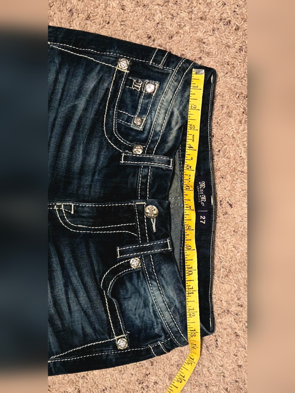 Miss Me Lowrise Bootcut Jeans Women's Size 27 NWOT - Picture 9 of 11